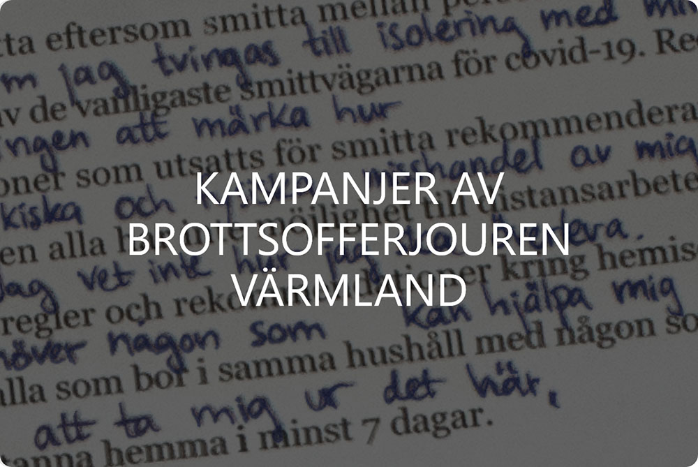 Kampanjer av Brottsofferjouren Värmland